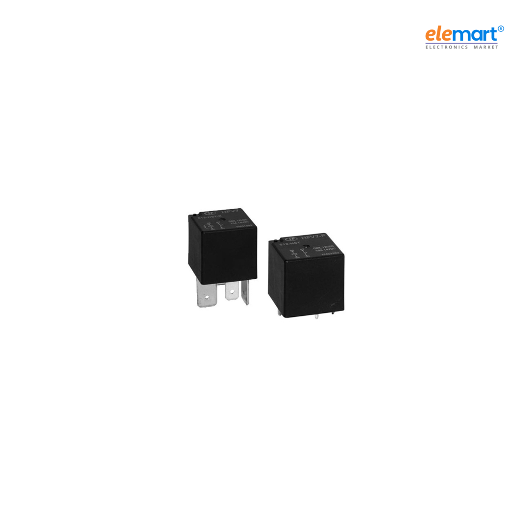 HFV7/012-HSTM-D - 12VDC 1A Short Terminal Automotive Relay 26.2×26.2×25mm