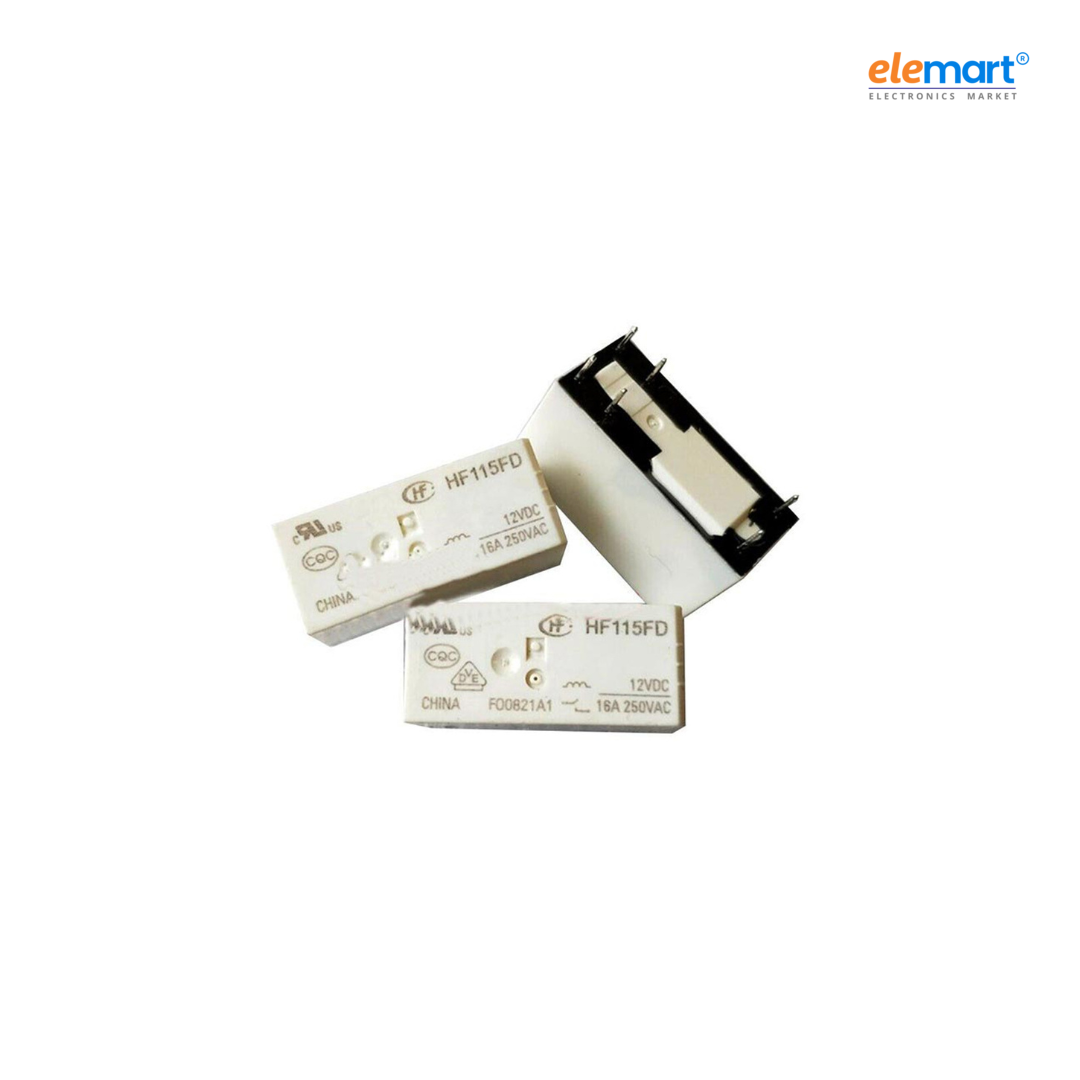 HF115FD/012-1H3B - 12VDC 2C 5.0mm 1-Pole 16A Miniature High Power Relay 29.0x12.7x15.7mm