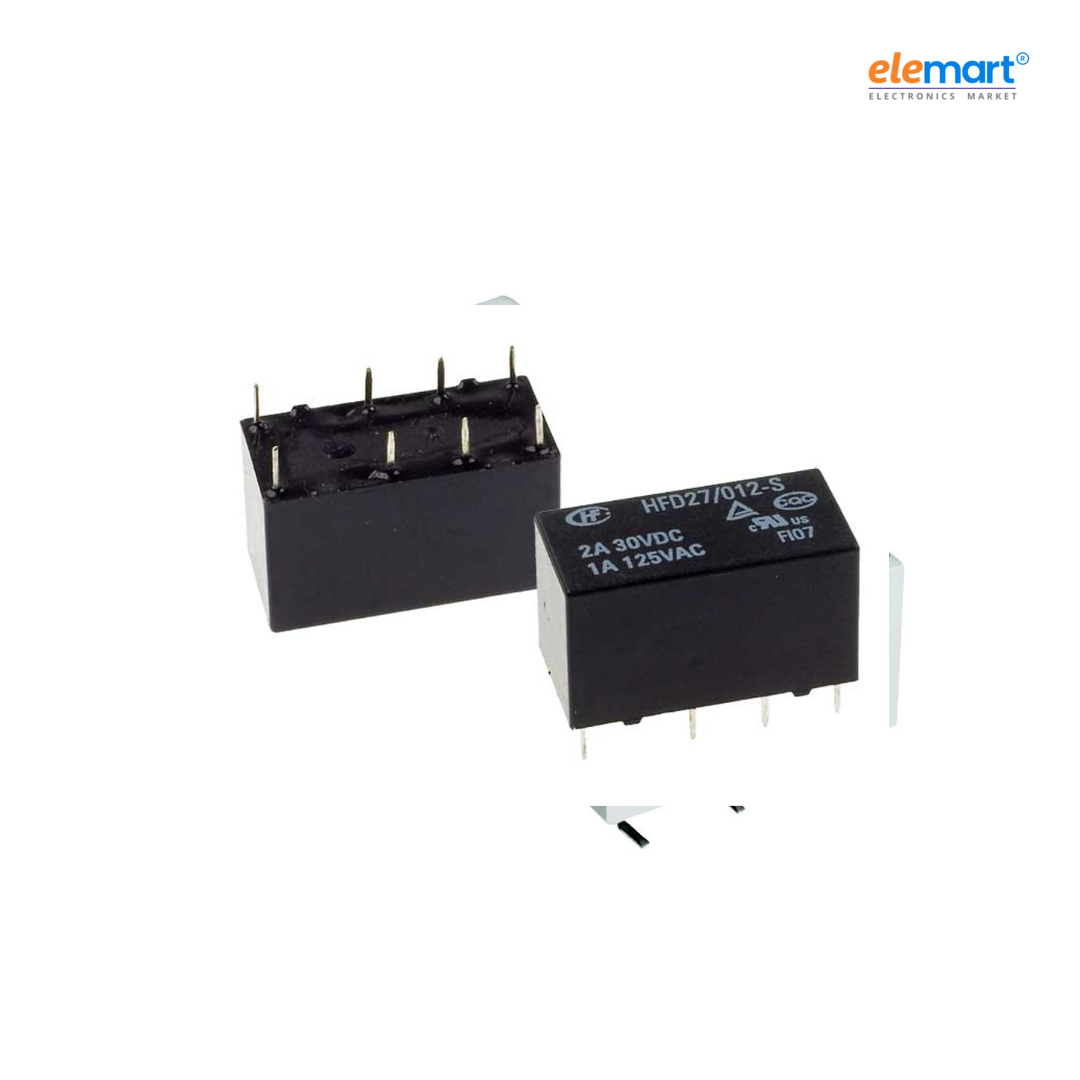 Hongfa HFD27 Series 2A DPDT 48V PCB Mount Standard Subminiature DIP Relay