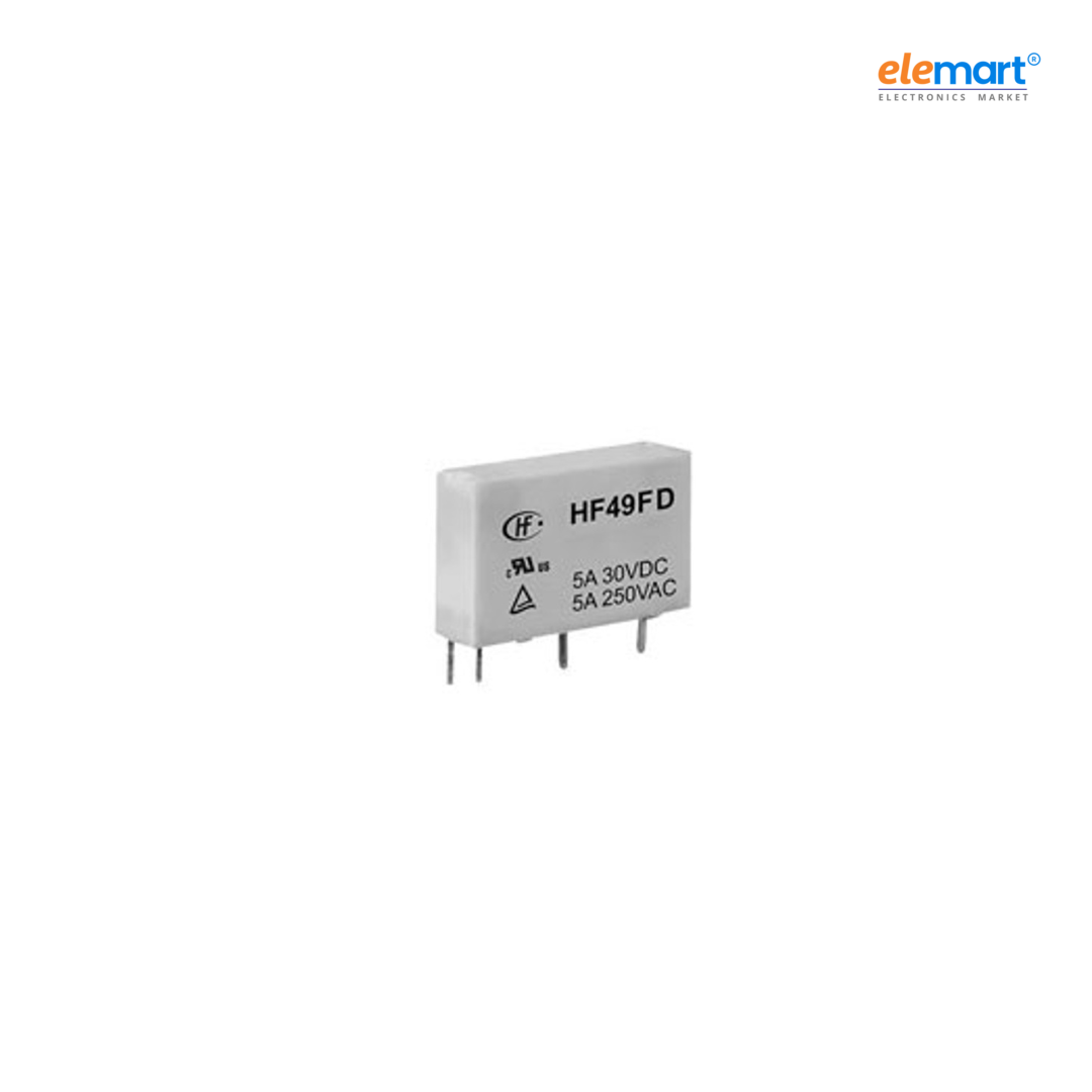 Hongfa HF49FD Series 5A SPST 12V PCB Mount Miniature Power Relay