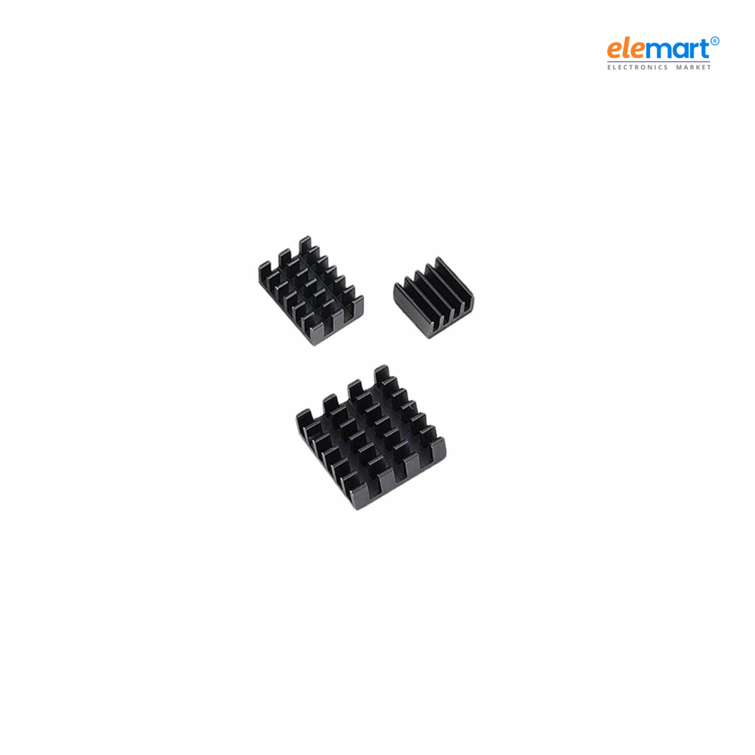 3 in 1 Black Aluminum Heat Sink for Raspberry Pi 4B