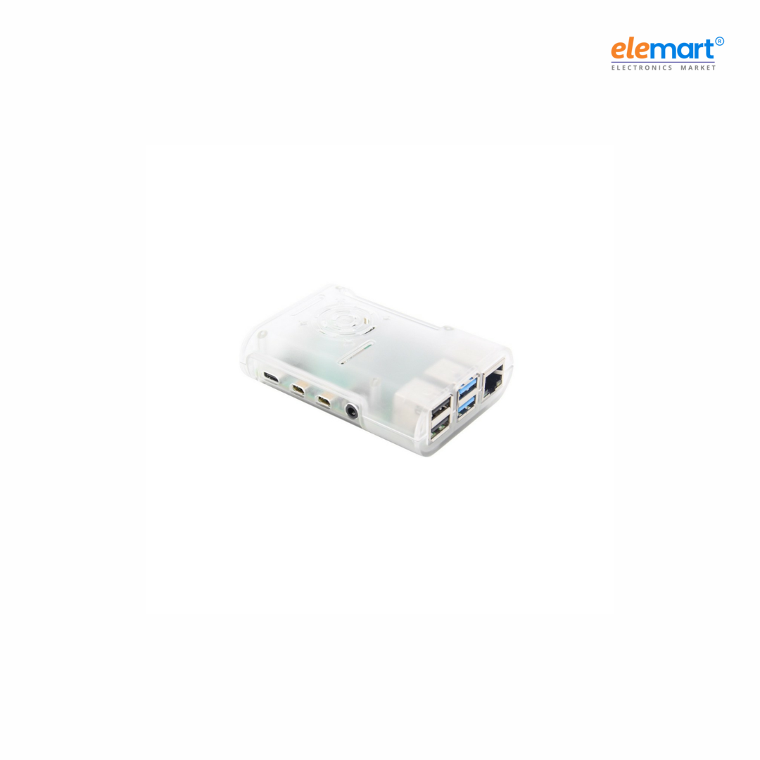 Raspberry Pi 4 Enclosure Case with Fan Heatsink Transparent