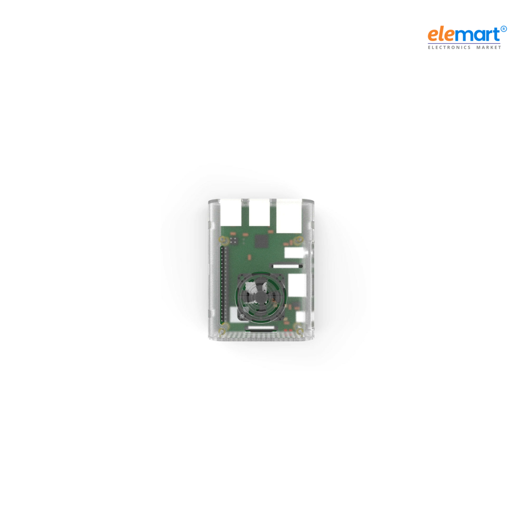 Raspberry Pi 4 Enclosure Case with Fan Heatsink Transparent