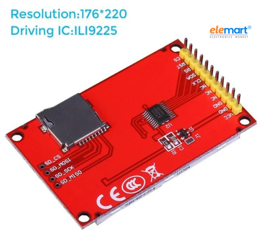 2.0 Inch SPI TFT LCD Color Screen Module ILI9225 Serial Interface 176 x 220