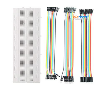 AEROKART INDIA Breadboard 840 point with jumper wires Set (20+20+20)