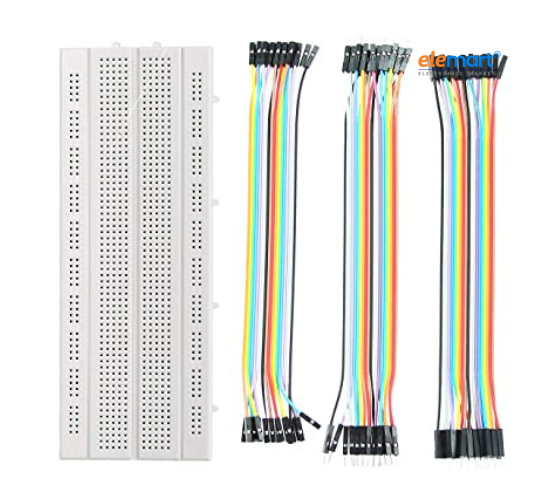 AEROKART INDIA Breadboard 840 point with jumper wires Set (20+20+20)
