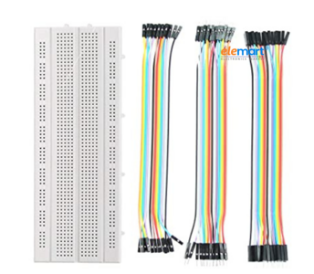 AEROKART INDIA Breadboard 840 point with jumper wires Set (20+20+20)