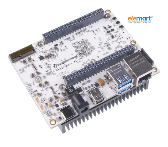 BeagleBone AI-64, TDA4VM, ARM Cortex-A72, 4GB RAM, 16GB eMMC, USB 3.0 Type-C, M.2 E-key
