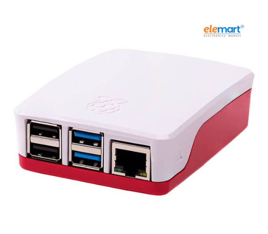 Raspberry Pi 4 Case Red White Enclosure Box Plastic