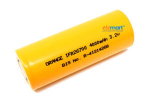 Orange A Grade IFR26700 3.2V 4000mAh 2C LiFePO4 Battery