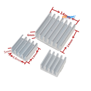 3 in 1 Aluminum Heat Sink Set for Raspberry Pi ¾