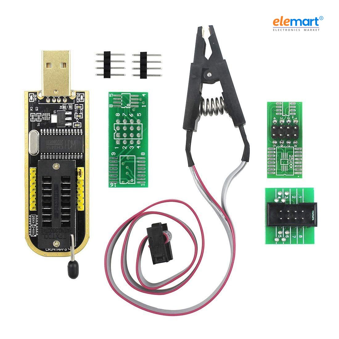 SPI BIOS Flash Program Clip - SOP16 to DIP8 Programmer Testing Clip