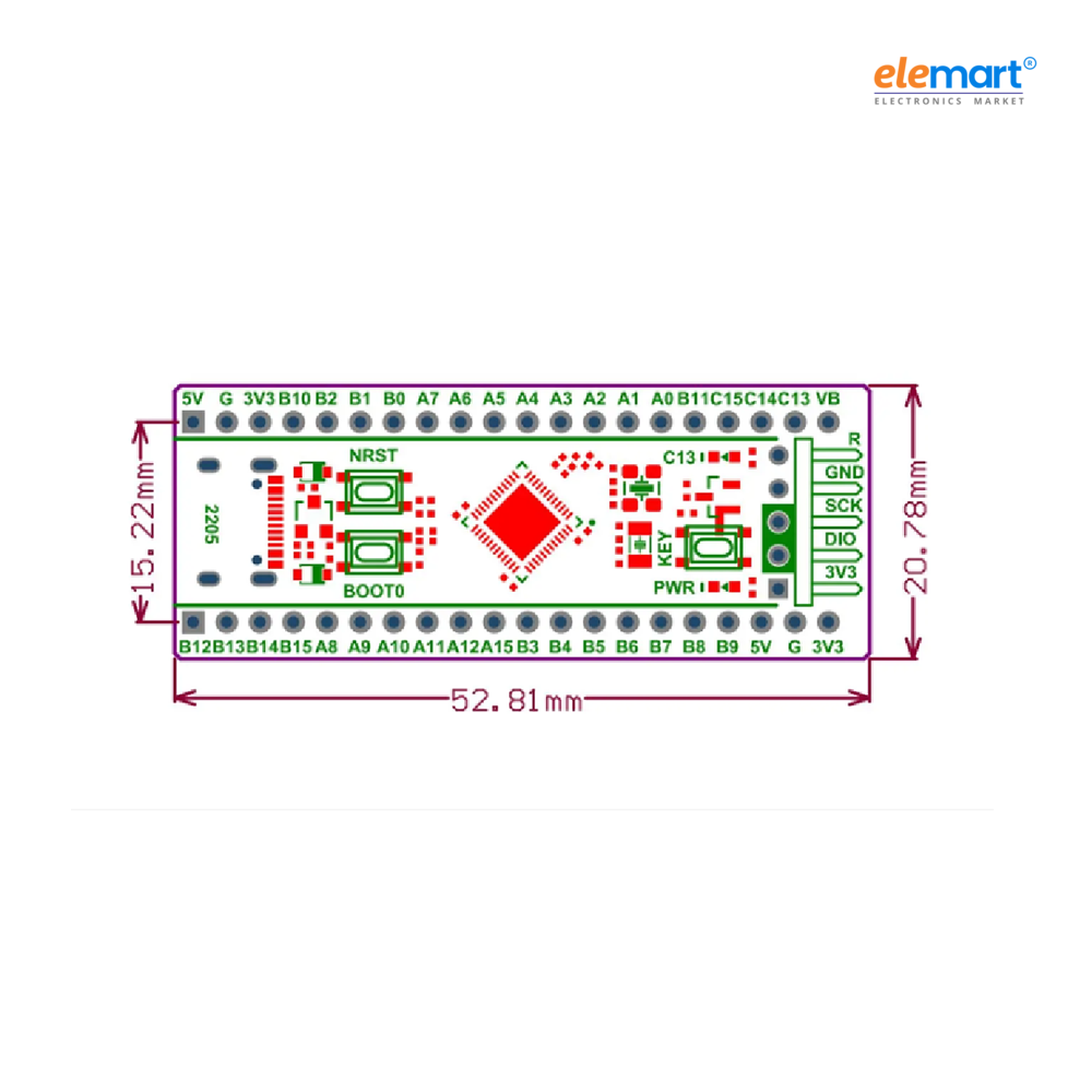 WeAct Studio BlackPill STM32F411CEU6 F411 25M HSE Core Learning Board Micropython Development