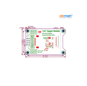 WeAct Studio 1.54 Inch Epaper Display Screen Module SPI Black-White