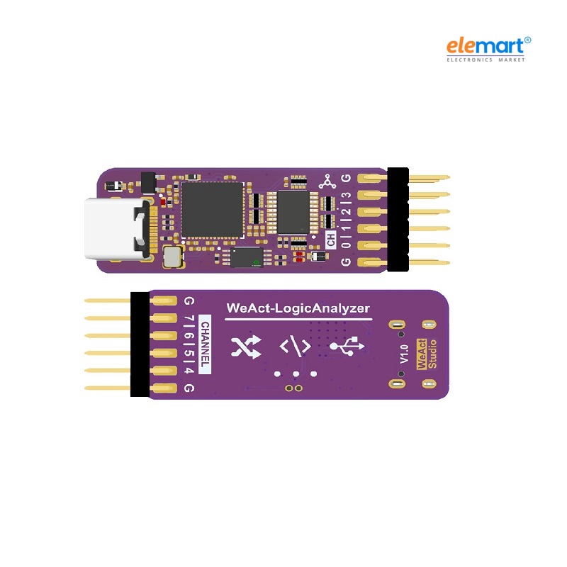WeAct Studio USB Logic Analyzer DLA Mini 24Mhz 8ch Channels Hardware Debug Tool 5V MCU ARM FPGA Debugger