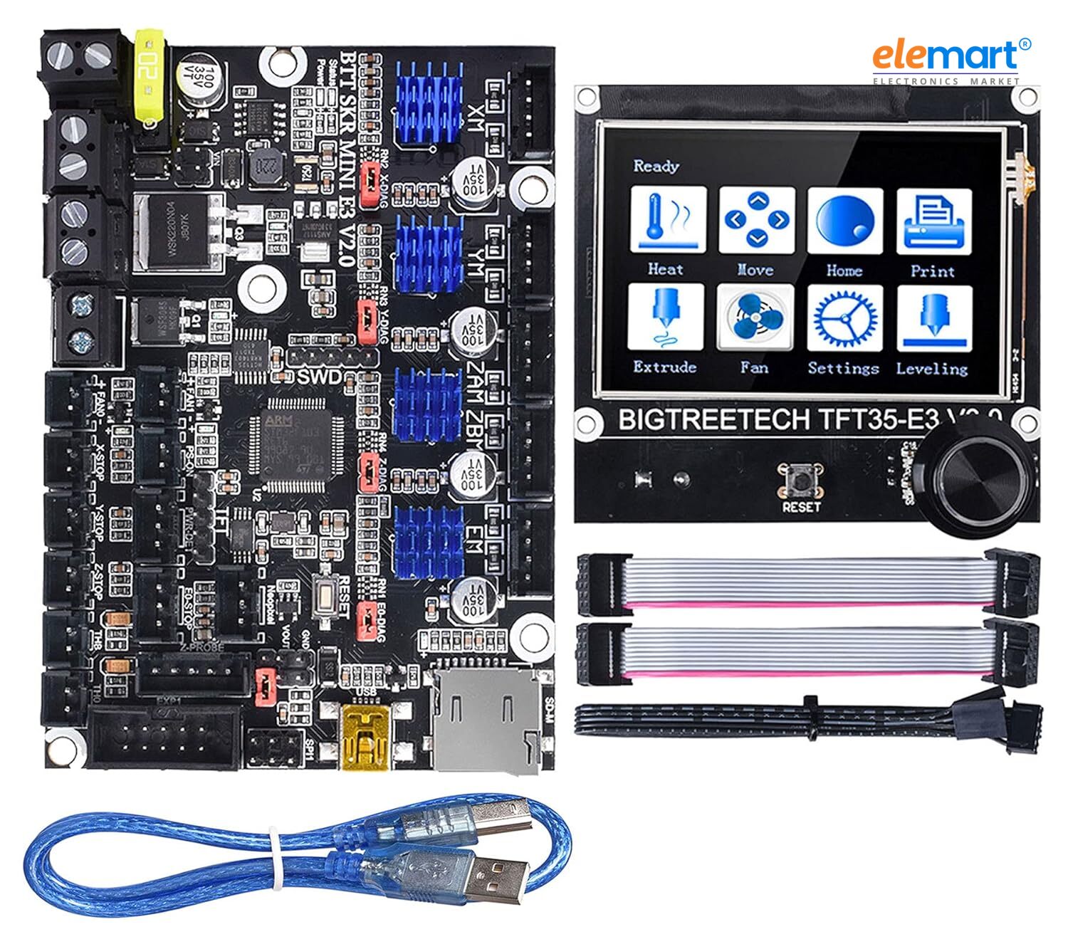 BIGTREETECH BTT SKR MINI E3 V2.0 32 Bit Control Board Integrated TMC2209 UART For Ender 3 3D Printer