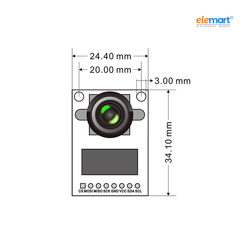 Arducam 2 MP Mini Module Camera Shield with OV2640 Lens for Arduino