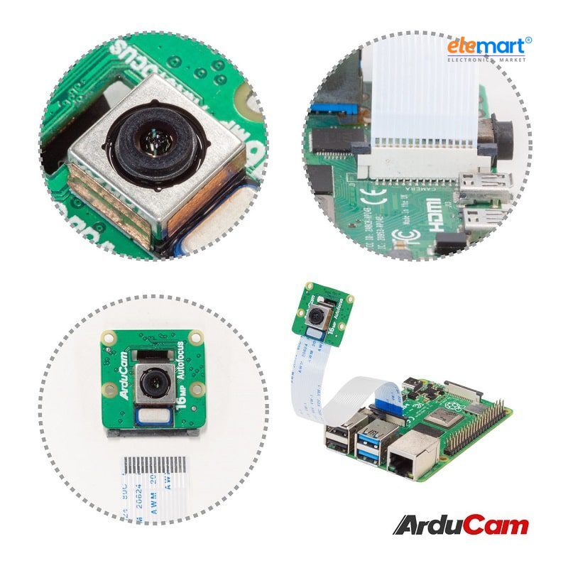 Arducam IMX519 Autofocus Camera Module for Raspberry Pi and Jetson Nano
