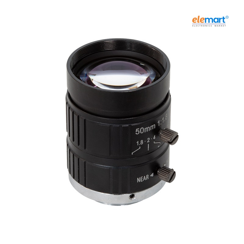 Arducam C-Mount Lens for Raspberry Pi High Quality Camera, 50mm Focal Length with Manual Focus and Adjustable Aperture