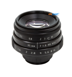 Arducam 35mm F1.6 Mirrorless C-Mount Lens for Raspberry Pi HQ Camera, with C-CS Adapter
