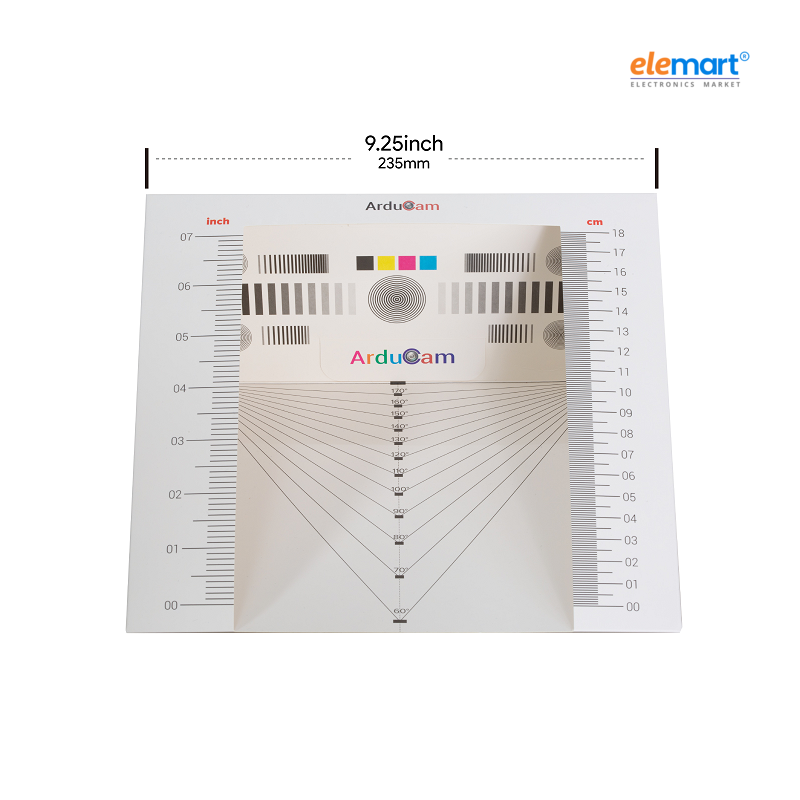 Arducam Lens Calibration Tool, Field of View (FoV) Test Chart Folding Card