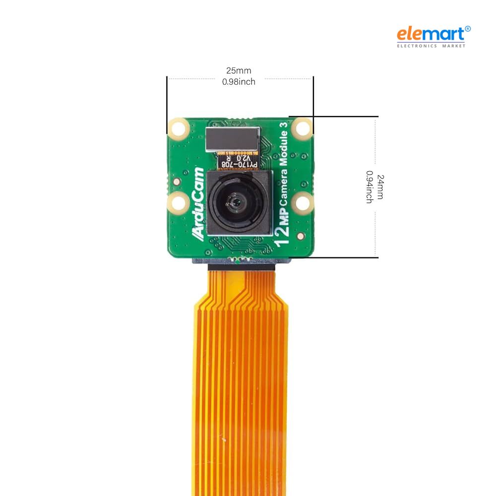 Arducam 12MP IMX708 Autofocus Camera Module 3 with HDR Mode and PDAF Function for Raspberry Pi