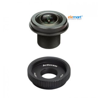 Arducam 120 Degree Wide Angle 1/2.3inch M12 Lens with Lens Adapter for Raspberry Pi High Quality Camera