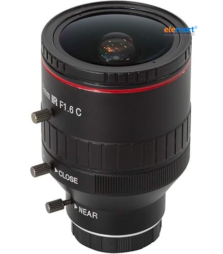 Arducam LN051 CS Lens for Raspberry Pi HQ Camera, 120 Degree UltraWide Angle CS-Mount Lens, 3.2mm Focal Length with Manual Focus
