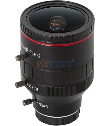 Arducam LN051 CS Lens for Raspberry Pi HQ Camera, 120 Degree UltraWide Angle CS-Mount Lens, 3.2mm Focal Length with Manual Focus