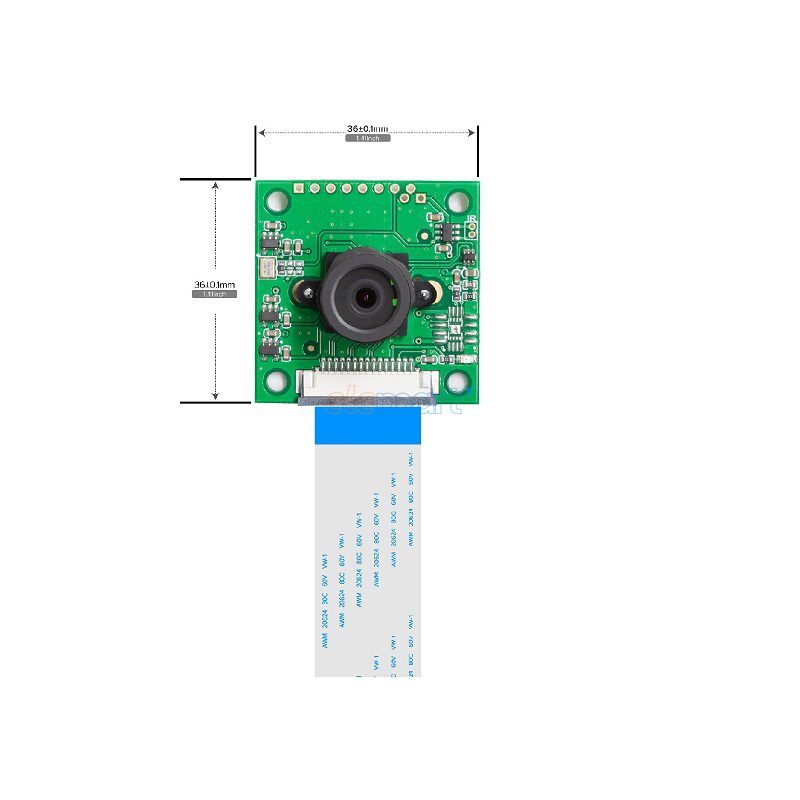 Arducam NOIR 8 MP Sony IMX219 camera module with M12 lens LS1820 for Raspberry Pi 4/3B+/3