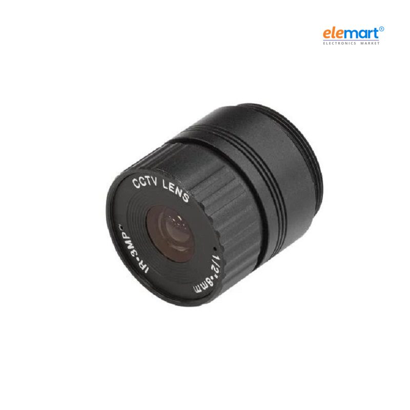 Arducam LN038 CS-Mount Lens for Raspberry Pi HQ Camera, 8mm Focal Length with Manual Focus
