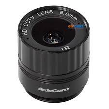 Arducam LN038 CS-Mount Lens for Raspberry Pi HQ Camera, 8mm Focal Length with Manual Focus