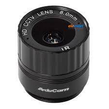 Arducam LN038 CS-Mount Lens for Raspberry Pi HQ Camera, 8mm Focal Length with Manual Focus