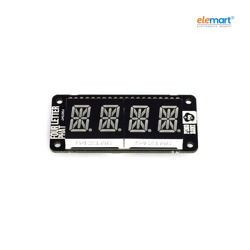 PIMORONI Four Letter pHAT – Four Letter Display for Raspberry Pi