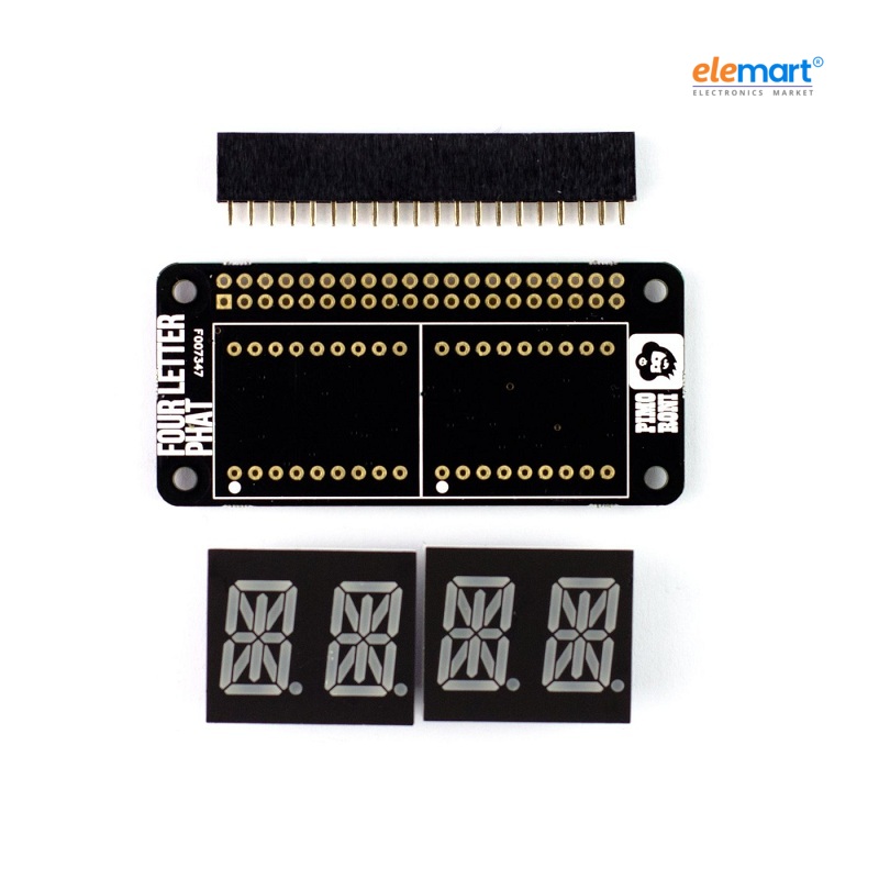 PIMORONI Four Letter pHAT – Four Letter Display for Raspberry Pi