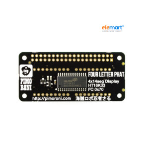 PIMORONI Four Letter pHAT – Four Letter Display for Raspberry Pi