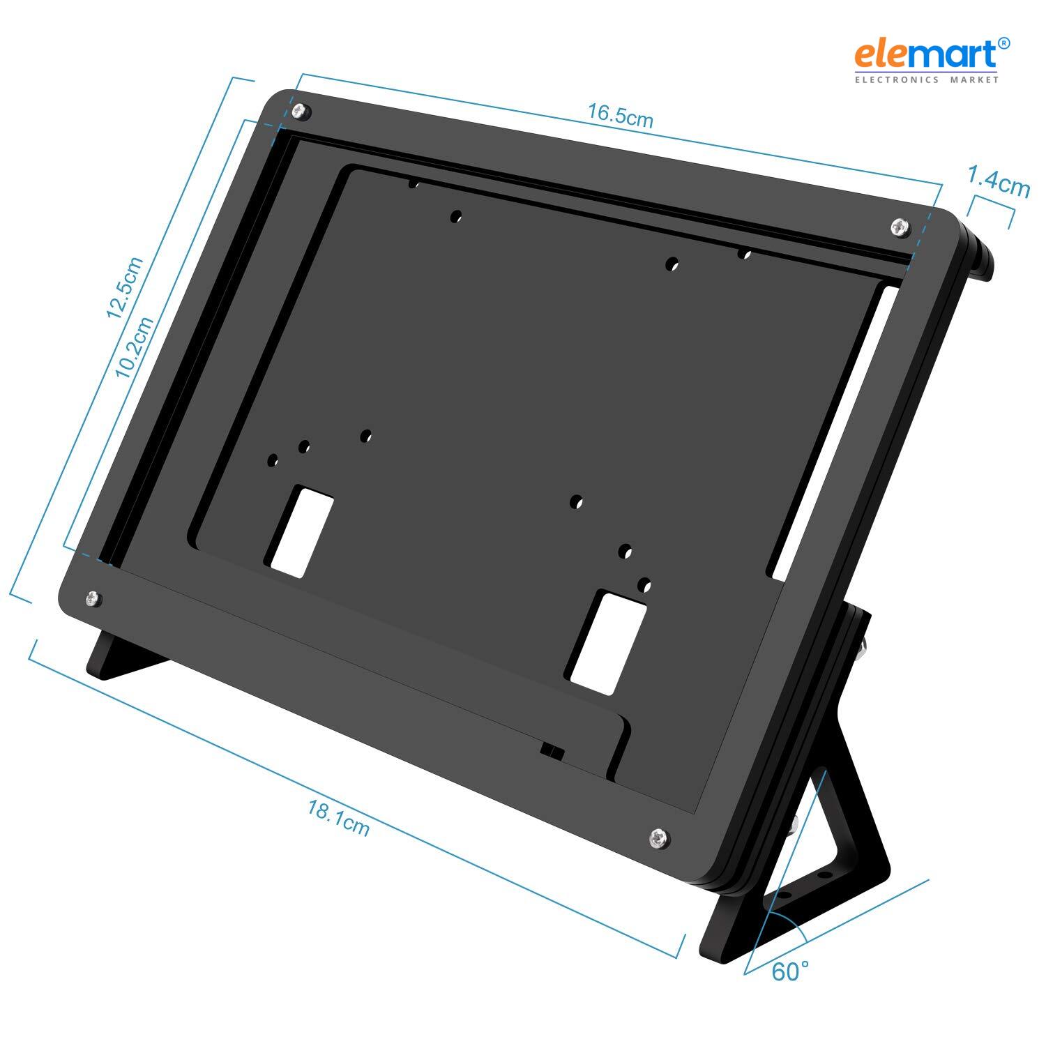 Raspberry Pi 4 Model B Touchscreen 7 inch Display Case -ABS, Black
