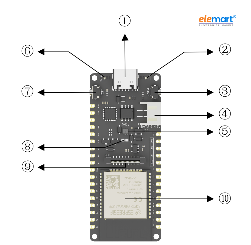 DFRobot FireBeetle 2 ESP32-E IoT Microcontroller (Supports Wi-Fi & Bluetooth)