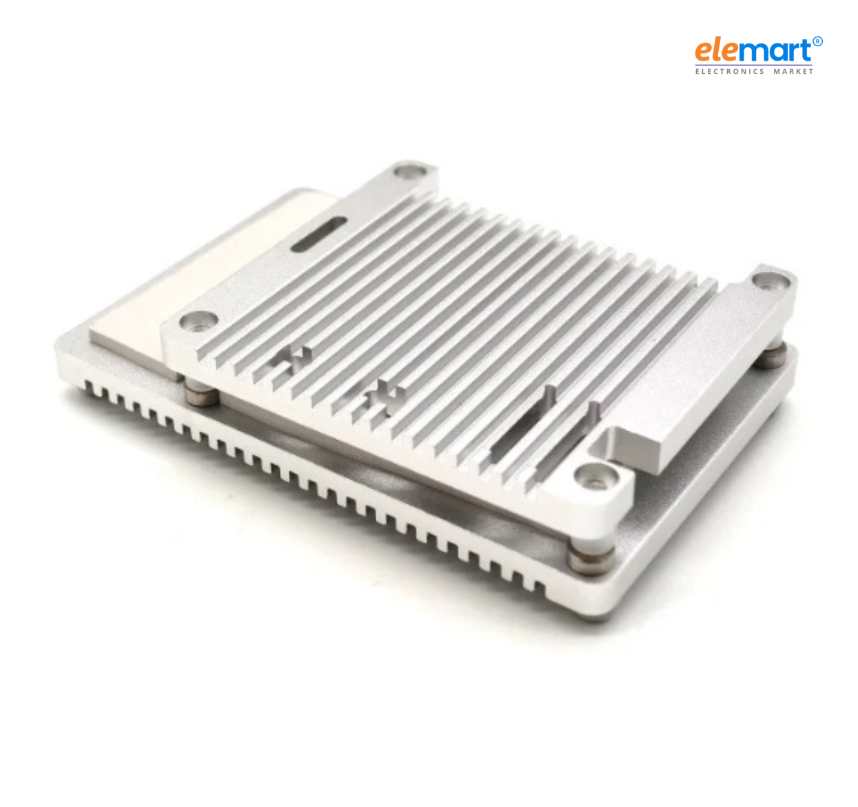 EDATEC Raspberry Pi5 Passive Cooling Open CNC Case, Silver