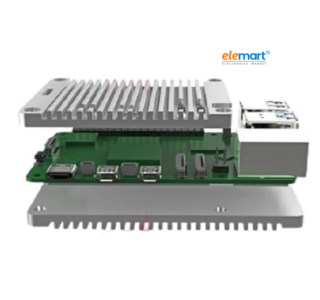 EDATEC Raspberry Pi5 Passive Cooling Open CNC Case, Silver