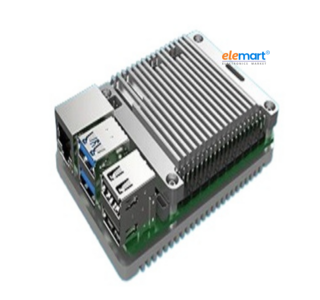 EDATEC Raspberry Pi5 Passive Cooling Open CNC Case, Silver