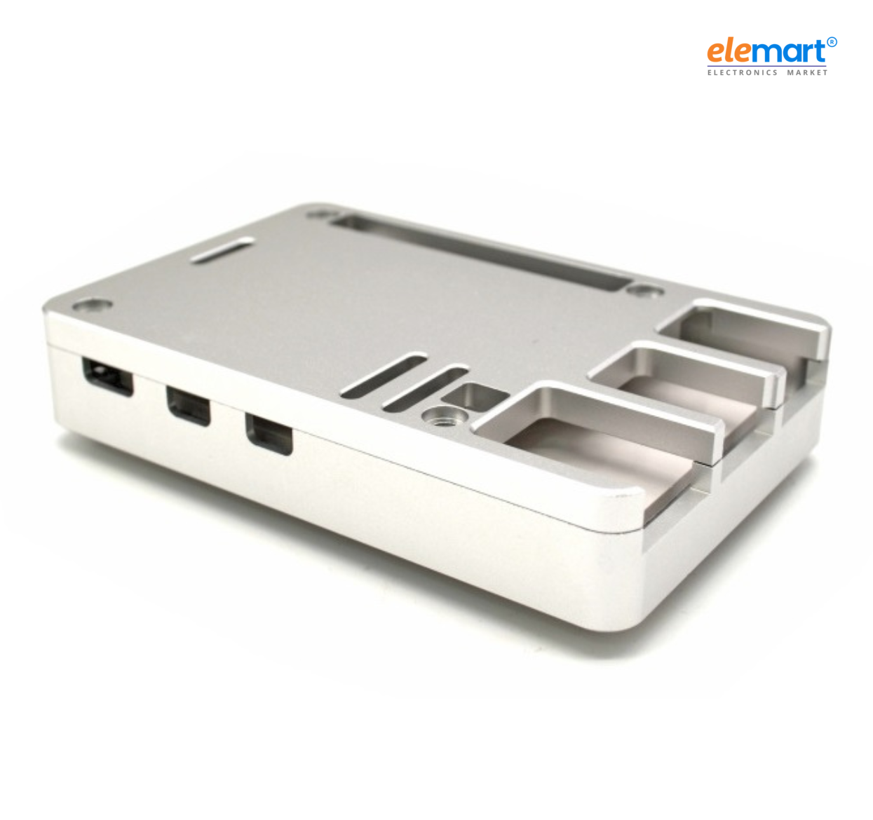 EDATEC Raspberry Pi5 Passive Cooling CNC Box, silver