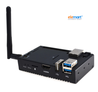EDATEC CM4 NANO Industrial Baseboard with Raspberry Pi Compute Module 4 – 4GB RAM, 8GB eMMC, WiFi, Antenna, and Metal Case for IoT & Edge Computing