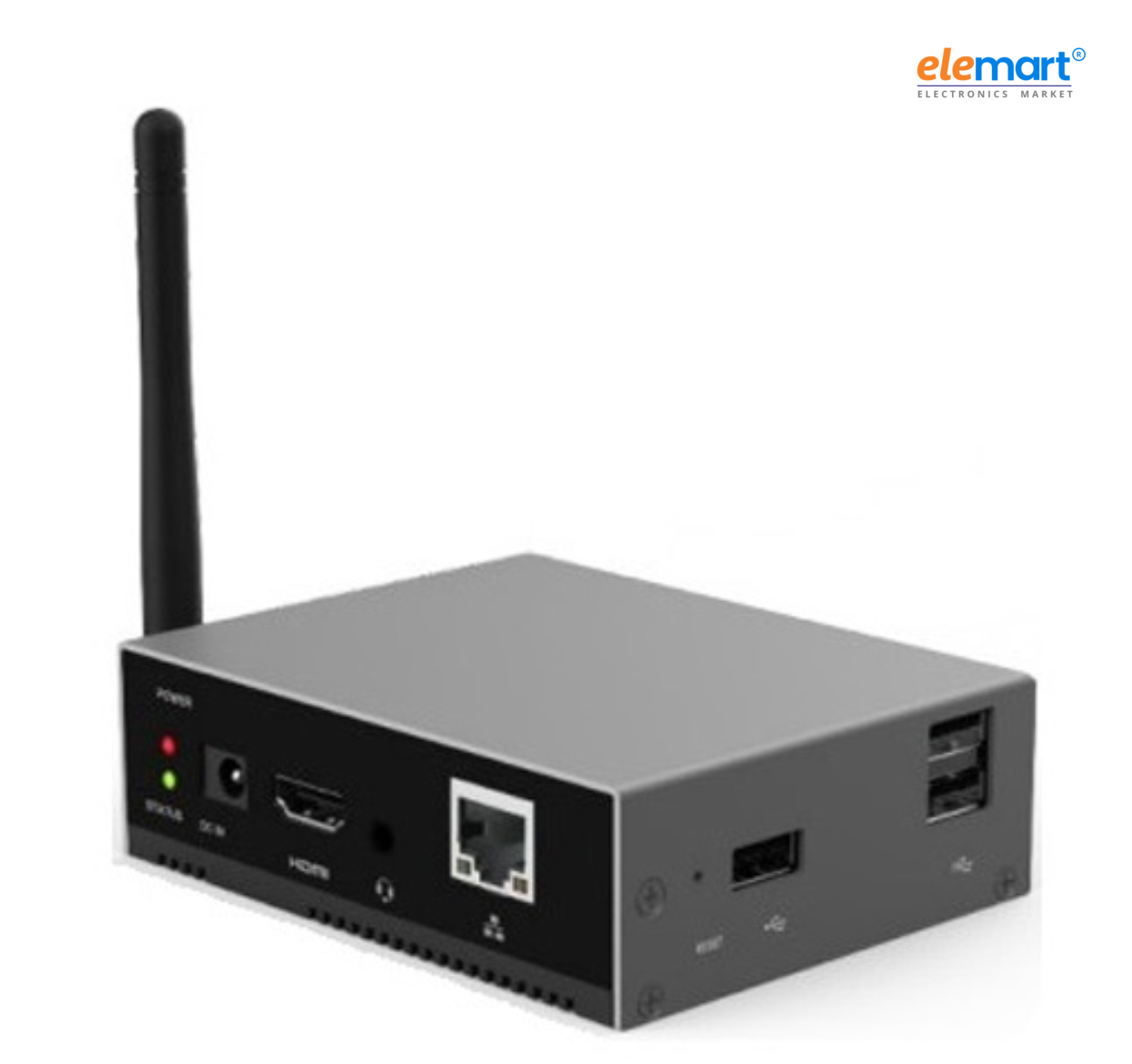 EDATEC ED-IPC2410-1208 Industrial Computer Based on Raspberry Pi CM4, CM4102008, 2GB DDR, 8GB Emmc, with Wi-Fi & Bluetooth