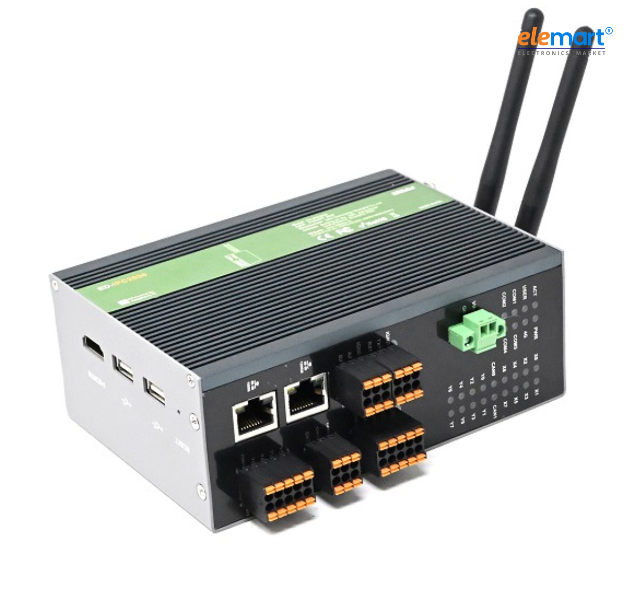 EDATEC ED-IPC2630-12084IN-S Industrial Computer Based on Raspberry Pi CM4 CM4102008, 2GB DDR, 8GB eMMC with Wi-Fi & Bluetooth