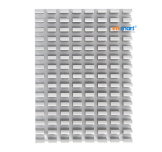 EDATEC CM4 Cooler, 55x40x13.5MM, Silver Aluminum with 1.5mm & 3mm Screws