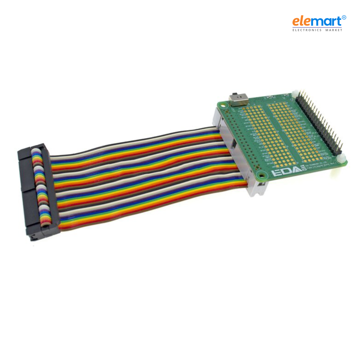 EDATEC 40pin I/O Protector for Pi400, Rainbow Cable