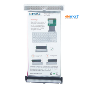 EDATEC 40pin GPIO Extender for Pi400, Rainbow Cable