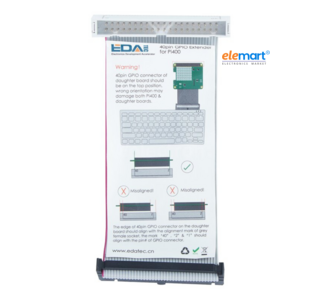 EDATEC 40pin GPIO Extender for Pi400, Grey Cable