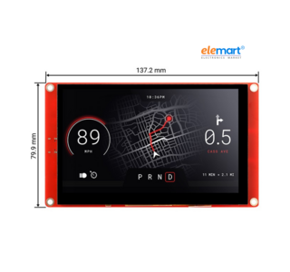 ELECROW ESP32 display-5.0 Inch HMI Display 800×480 RGB TFT LCD Touch Screen Compatible with Arduino/LVGL/PlatformIO/ Micropython Without Acrylic Case